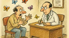 Vtip: V blázinci terapeut mluví s pacientem