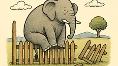 Vtip: Když slon sedí na plotě…