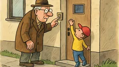 Vtip: Jde kolem domu dědeček a…