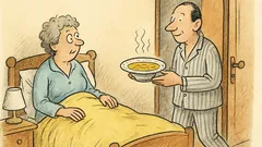 Vtip: Proč si bereš polívku do postele?