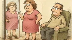 Vtip: Žena u zrcadla: jsem tlustá!