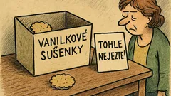 Vtip: Na stole krabice sušenek, NEJEZTE!