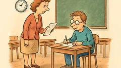 Vtip: Student píše sloh za pět minut