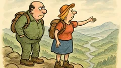 Vtip: Pán s paní vyšplhají na horu