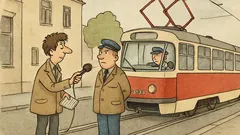 Vtip: Novinář dělá průzkum o předjíždění