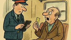 Vtip: Průvodčí: To je dětská jízdenka!