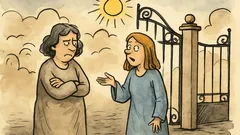 Vtip: Potkají se dvě ženy u brány