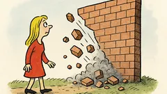 Vtip: Blondýnka narazí na mohutnou zeď…