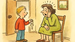 Vtip: Pepíček ztratil klíče, nebo ne?