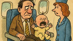 Vtip: Pán v letadle vedle miminka…