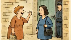 Vtip: Dvě ženy se loučí před věznicí