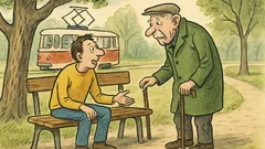 Vtip: Nechcete si sednout, dědečku?