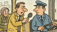 Vtip: Novinář se ptá v autobusu…