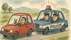 Vtip: U silnice mě zastavili policajti…