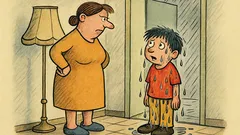 Vtip: Honza se vrátí domů promočený