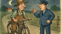 Vtip: Farmář Jeníček jede ze schůze domů