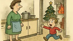 Vtip: Pepíček křičí: „Maminko, hoří stromeček!“