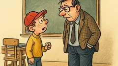 Vtip: Pepíček varuje učitele před výpraskem