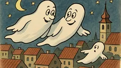 Vtip: Nad městem letí dva duchové...
