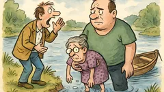 Vtip: Volá chlapík u řeky…