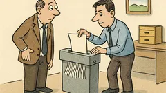 Vtip: Šéf u skartovačky chce kopii