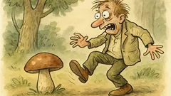 Vtip: Jde Pepa lesem a vidí houbu