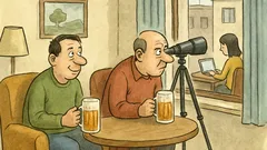 Vtip: Moje sousedka je stalkerka, víš proč?