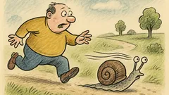 Vtip: Proč šnek nemůže utíkat?