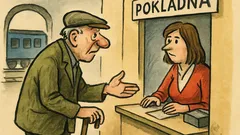 Vtip: Přijde stařík na nádraží k pokladně…