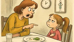 Vtip: Matka u stolu hubuje dcerku