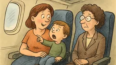 Vtip: Maminka v letadle potká učitelku…