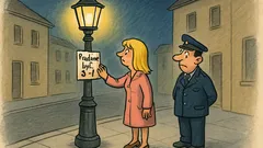 Vtip: Blondýna klepe na lampu