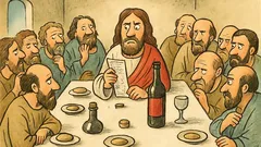 Vtip: Poslední večeře, Ježíš kouká na účet