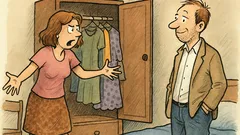 Vtip: Žena před skříní: Nemám co na sebe!