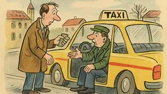 Vtip: Taxikář: Bude to 250 korun, pane?