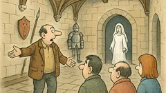 Vtip: Kastelán ukazuje bílou paní v sále