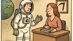 Vtip: Astronaut hlásí: Kyslík vydrží čtvrt hodiny