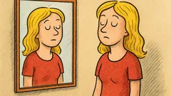 Vtip: Blondýnka před zrcadlem se zavřenýma očima