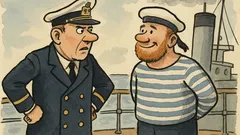 Vtip: „Jste šťasten?“ ptá se kapitán