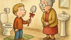 Vtip: Pepíček koupil babičce záchodovou štětku…