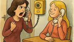 Vtip: Blondýna kýve do telefonu