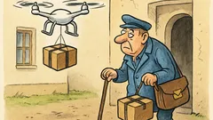 Vtip: Švýcarská pošta dronem, česká pošta…