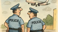 Vtip: Baví se dva policajti u letadla