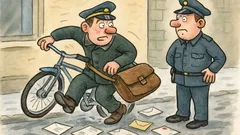 Vtip: Pošťák spadne před policistou
