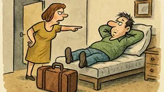 Vtip: Ona: Ty jsi největší lenoch!