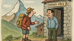 Vtip: V Alpách přijde turista za vůdcem