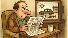 Vtip: Muž čte v novinách o Los Angeles