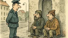 Vtip: Potká policista dva bezdomovce…