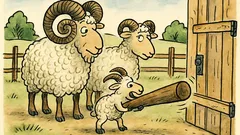 Vtip: Rodina beranů: táta je beran…