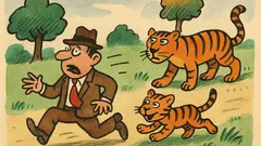 Vtip: Honí malý tygřík pána…